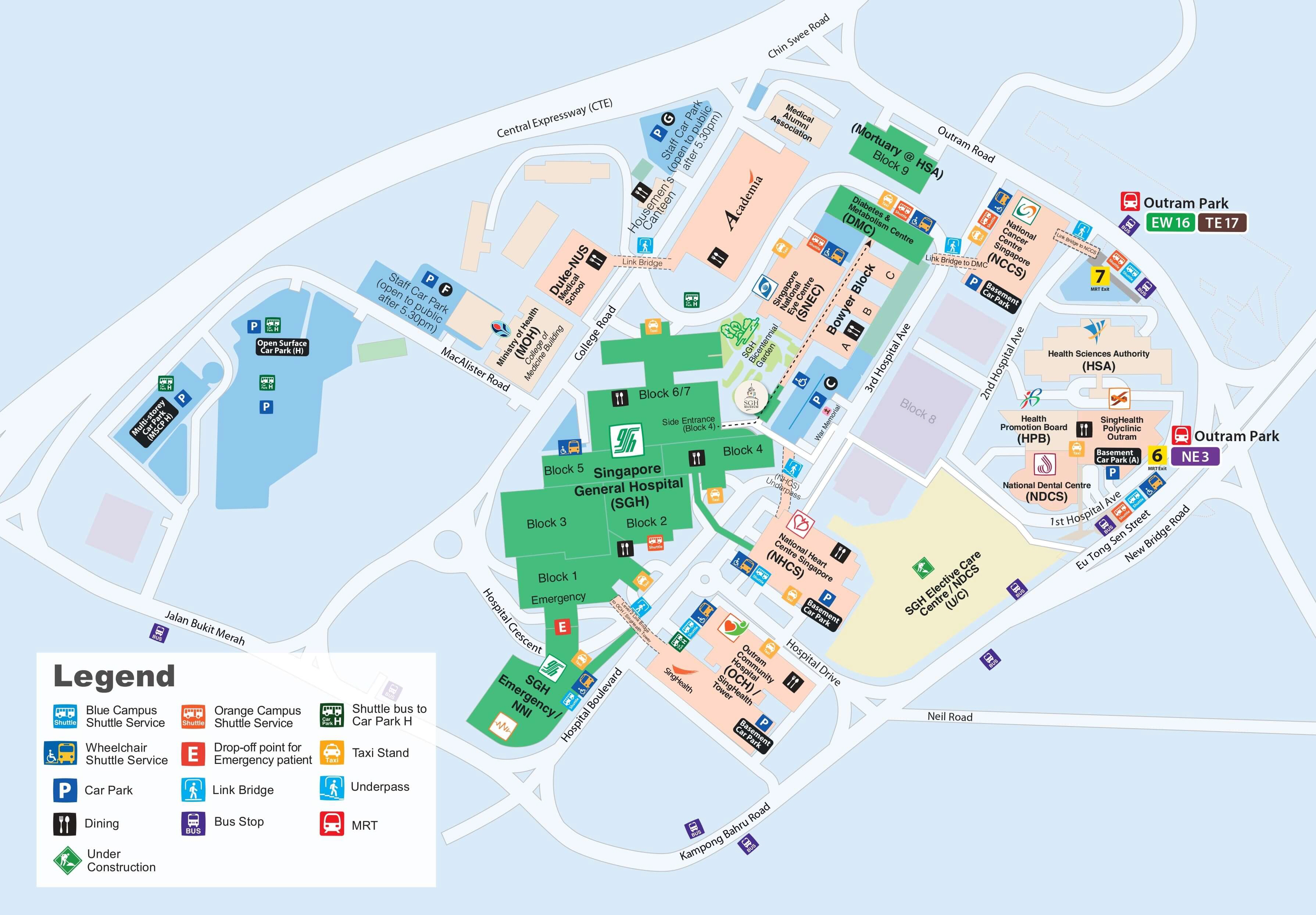 SGH Campus Map